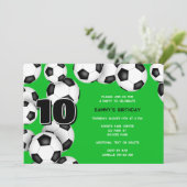 voetballen verjaardagsfeestje voor kinderen kaart (Staand voorkant)