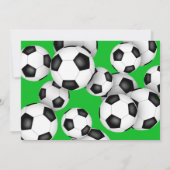 voetballen verjaardagsfeestje voor kinderen kaart (Achterkant)