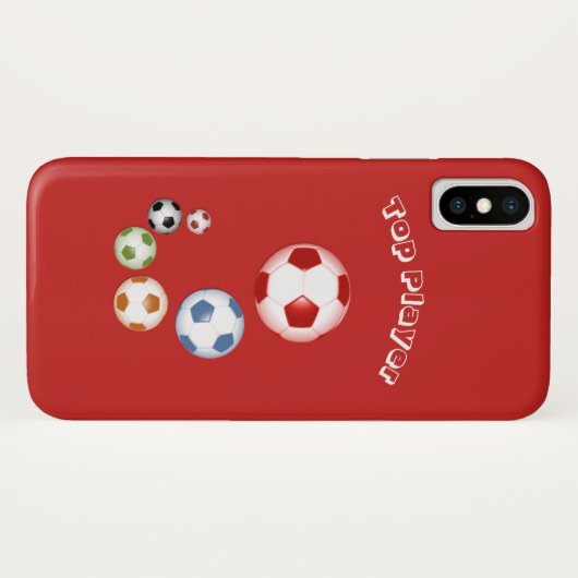 Voetballen voor topspeler Case-Mate iPhone case (Achterkant (horizontaal))