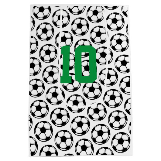 Voetballen White Black Aangepast aantal poorten Medium Cadeauzakje (Achterkant)
