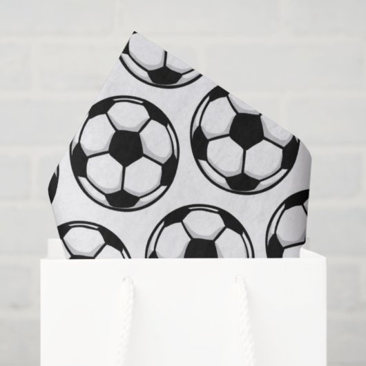 Voetballen White Black Sportteam Kinderen van zate Tissuepapier (Cadeauzakje)