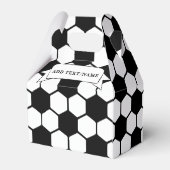 Voetballen Zwart en Wit Custom Name Bedankdoosjes (Achterkant)