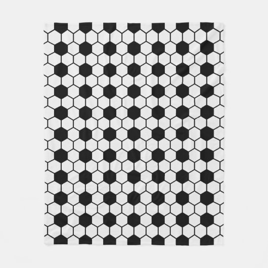 Voetballen Zwart-wit Custom Fleece Deken (Voorkant)