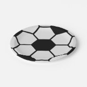 Voetballen Zwart-wit Custom Papieren Bordje (Gekanteld)