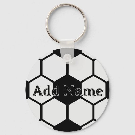 Voetballen Zwart-wit Custom Sleutelhanger (Voorkant)