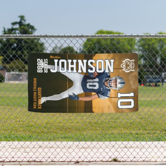 Voetballer Aangepaste sport seniorenavond Spandoek (Insitu)