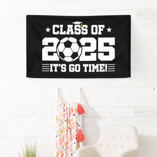 Voetballer Afstuderen Klasse van 2025 Senior Spandoek (Insitu)