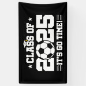 Voetballer Afstuderen Klasse van 2025 Senior Spandoek (Verticaal)