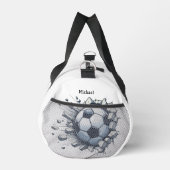 Voetballer coach fan bal training wedstrijd gym plunjezak (Rechts)