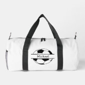 Voetballer coach fan naam of team plunjezak (Achterkant)