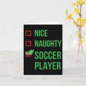 Voetballer Funny Pajama Kerstmis Kaart (Gele Bloem)