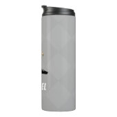 Voetballer gepersonaliseerde moderne stijlvolle tr thermosbeker (Geroteerd rechts)