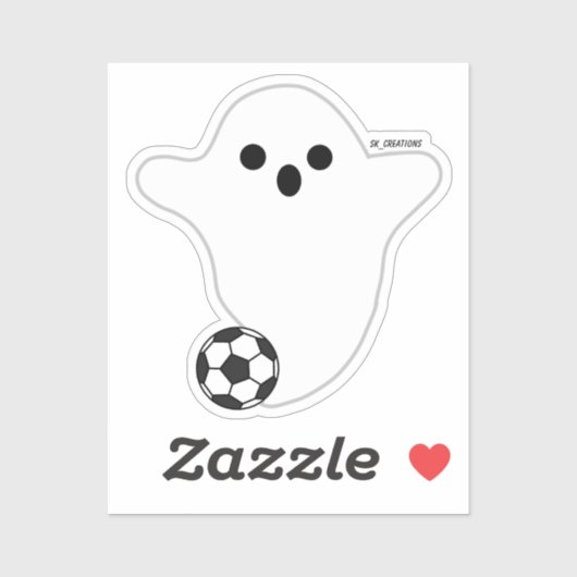 Voetballer Ghost Sticker (Vel)