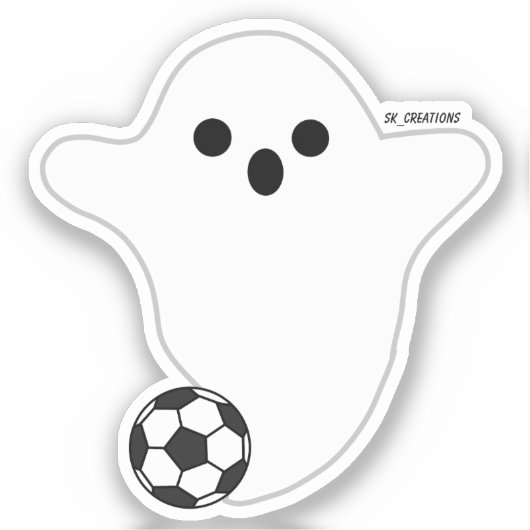 Voetballer Ghost Sticker (Voorkant)