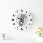  Voetballer Illustratie Retro Football Grote Klok