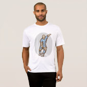  Voetballer Illustratie Retro Football T-shirt (Voorkant volledig)