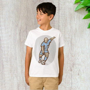  Voetballer Illustratie Retro Football T-shirt