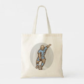 Voetballer Illustratie Retro Football Tote Bag (Achterkant)