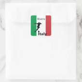 Voetballer, Italië aanpasbaar Vierkante Sticker (Tas)