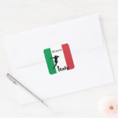 Voetballer, Italië aanpasbaar Vierkante Sticker (Envelop)