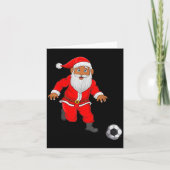 Voetballer Kerstman Kerstpyjama Grappig Xmas B Kaart (Voorkant)