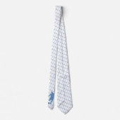 Voetballer Kicking Ball Blue Check stropdas (Achterkant)