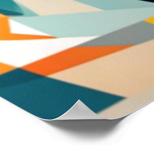 Voetballer kubist Poster (Hoek)