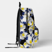 Voetballer monogrammed blauw goud team kleuren bedrukte rugzak (Links)