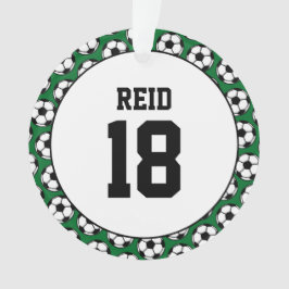 Voetballer NAAM Nummer Sport Doel Plezier Ornament