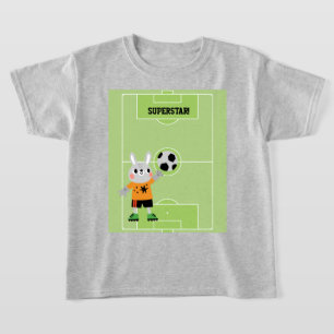 Voetballer op een veld t-shirt