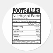 voetballer ronde sticker (Voorkant)