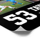 Voetballer Senior Night Sport Fotocollage Poster (Hoek)