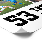 Voetballer Senior Night Sport Fotocollage Poster (Hoek)