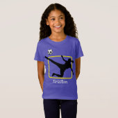 Voetballer Silhouet T-shirt (Voorkant volledig)
