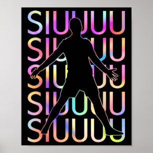 Voetballer Siuuu Grappige Voetbal Football Jongens Poster