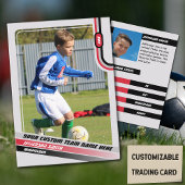Voetballer Trading Kaart Lichtgrijs Rood Contactkaartje