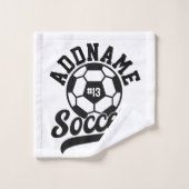 Voetballer VOEG NAAM Football Team gepersonaliseer Bad Handdoek (Wasdoekje)