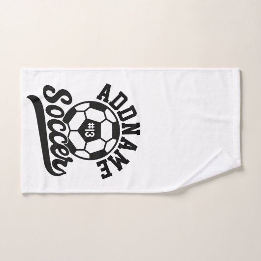 Voetballer VOEG NAAM Football Team gepersonaliseer Bad Handdoek (Handdoek)