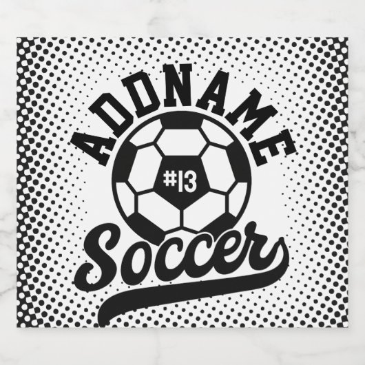 Voetballer VOEG NAAM Football Team gepersonaliseer Bier Etiket (Enkel label)