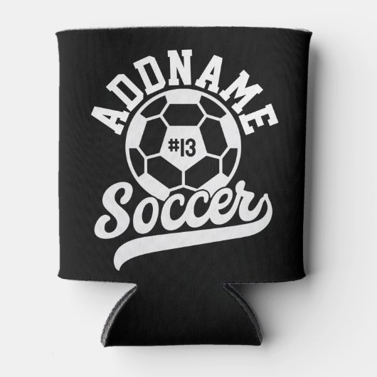 Voetballer VOEG NAAM Football Team gepersonaliseer Blikjeskoeler (Voorkant)