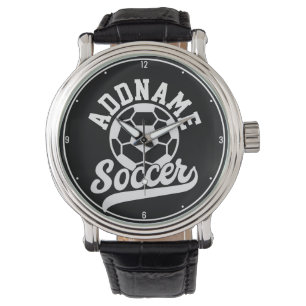 Voetballer VOEG NAAM Football Team gepersonaliseer Horloge