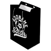 Voetballer VOEG NAAM Football Team gepersonaliseer Medium Cadeauzakje (Achterkant Gekanteld)