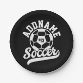 Voetballer VOEG NAAM Football Team gepersonaliseer Papieren Bordje (Voorkant)