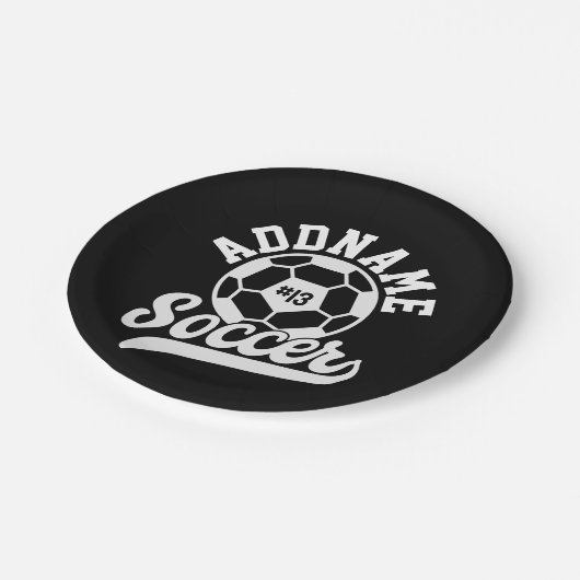 Voetballer VOEG NAAM Football Team gepersonaliseer Papieren Bordje (Gekanteld)