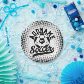 Voetballer VOEG NAAM Football Team gepersonaliseer Papieren Bordje (Feest)