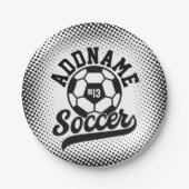 Voetballer VOEG NAAM Football Team gepersonaliseer Papieren Bordje (Voorkant)