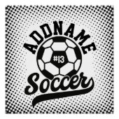 Voetballer VOEG NAAM Football Team gepersonaliseer Perfect Poster (Voorkant)