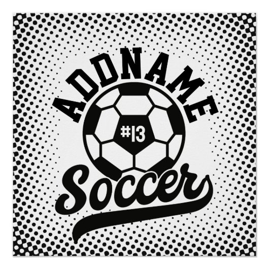 Voetballer VOEG NAAM Football Team gepersonaliseer Perfect Poster (Voorkant)