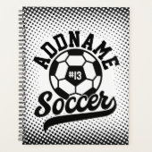 Voetballer VOEG NAAM Football Team gepersonaliseer Planner (Voorkant)