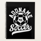 Voetballer VOEG NAAM Football Team gepersonaliseer Planner (Voorkant)